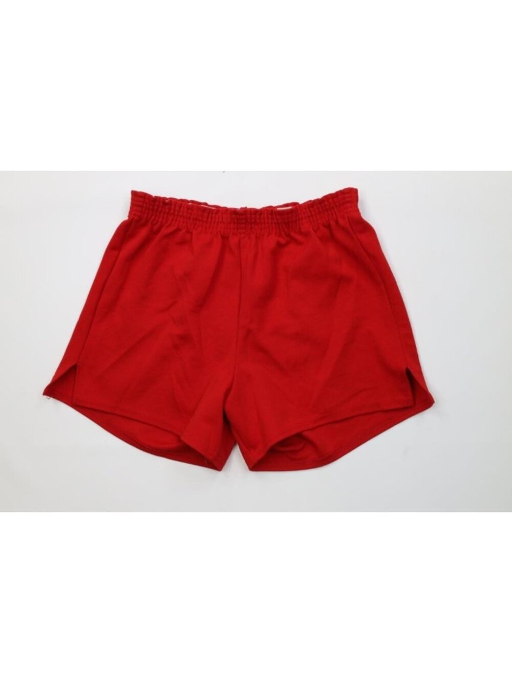 Vintage 70s Streetwear Mens Large Knit Gym Running Jogging Short Shorts Red USA